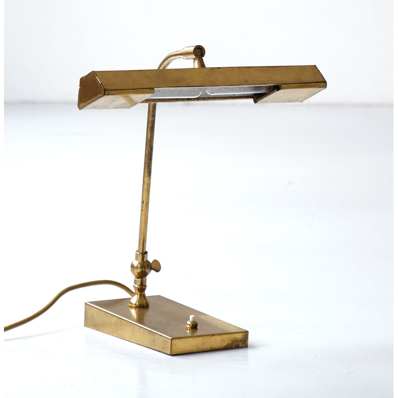 Lampe de table vintage italienne en laiton, 1950