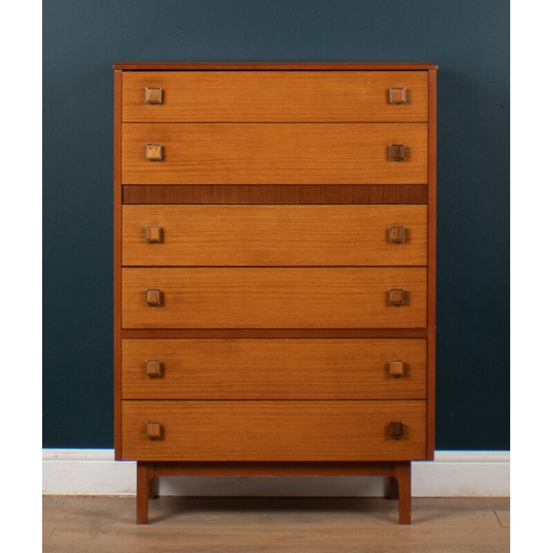 Vintage teak & afromosia chest of drawers by Homeworthy, 1960s