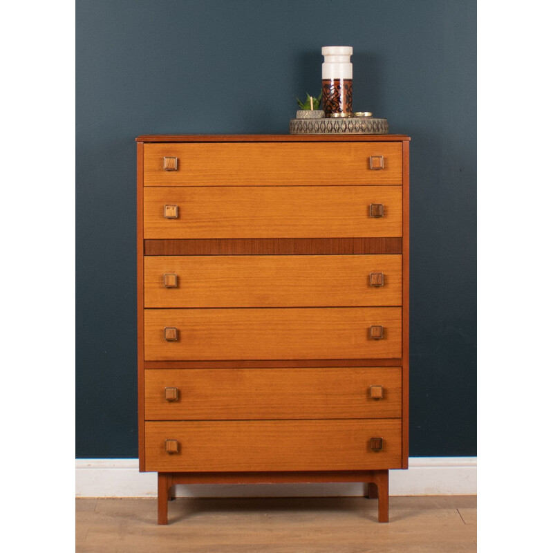 Vintage teak & afromosia chest of drawers by Homeworthy, 1960s