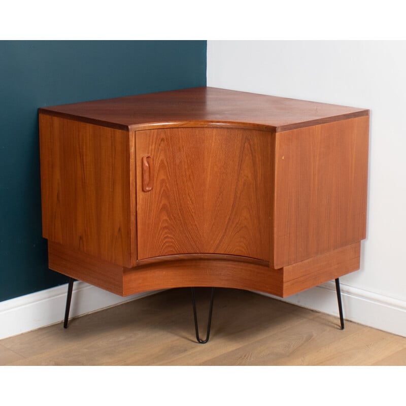 Vintage teak corner drinks cabinet by Victor Wilkins for G Plan Fresco, England 1960