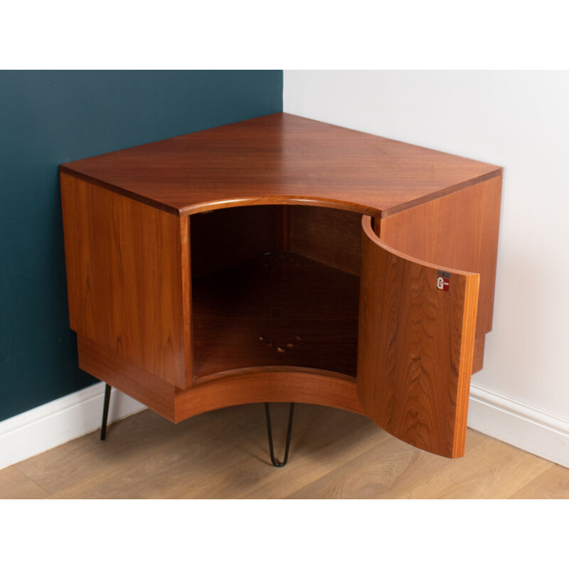 Vintage teak corner drinks cabinet by Victor Wilkins for G Plan Fresco, England 1960