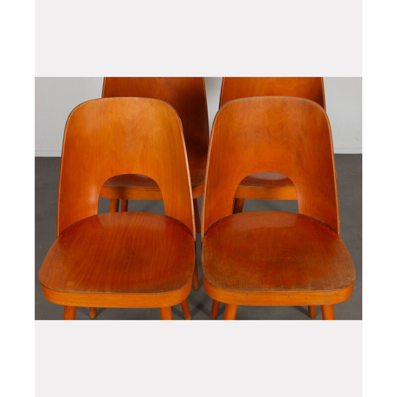 Set of 4 vintage chairs by Oswald Haerdtl for Ton, 1960