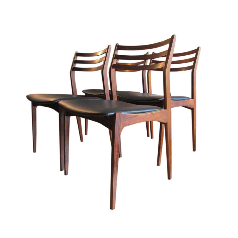 Tromborg 4 rosewood chairs, Eriksen VESTERVIG - 1960 s