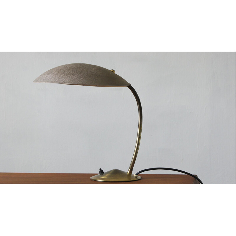 Vintage brass table lamp by Leclaire and Schäfer, Germany 1950