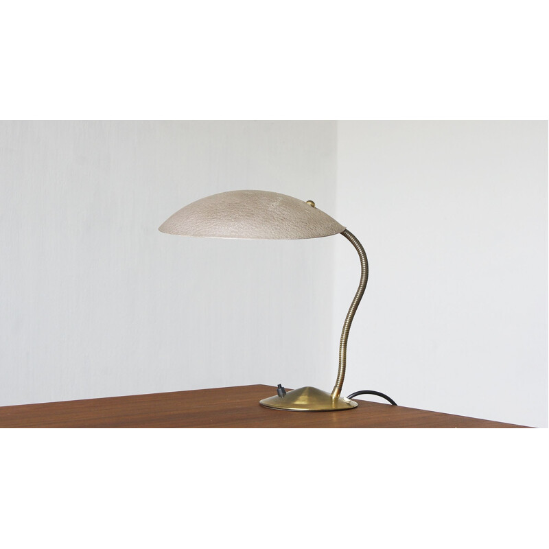 Vintage brass table lamp by Leclaire and Schäfer, Germany 1950