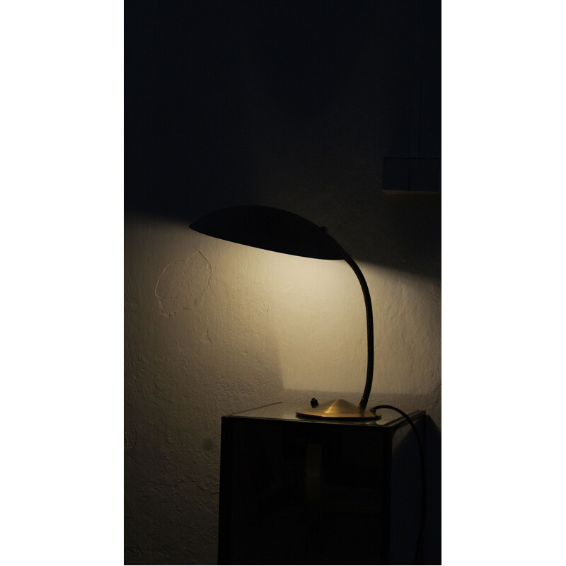 Lampada da tavolo vintage in ottone di Leclaire e Schäfer, Germania 1950