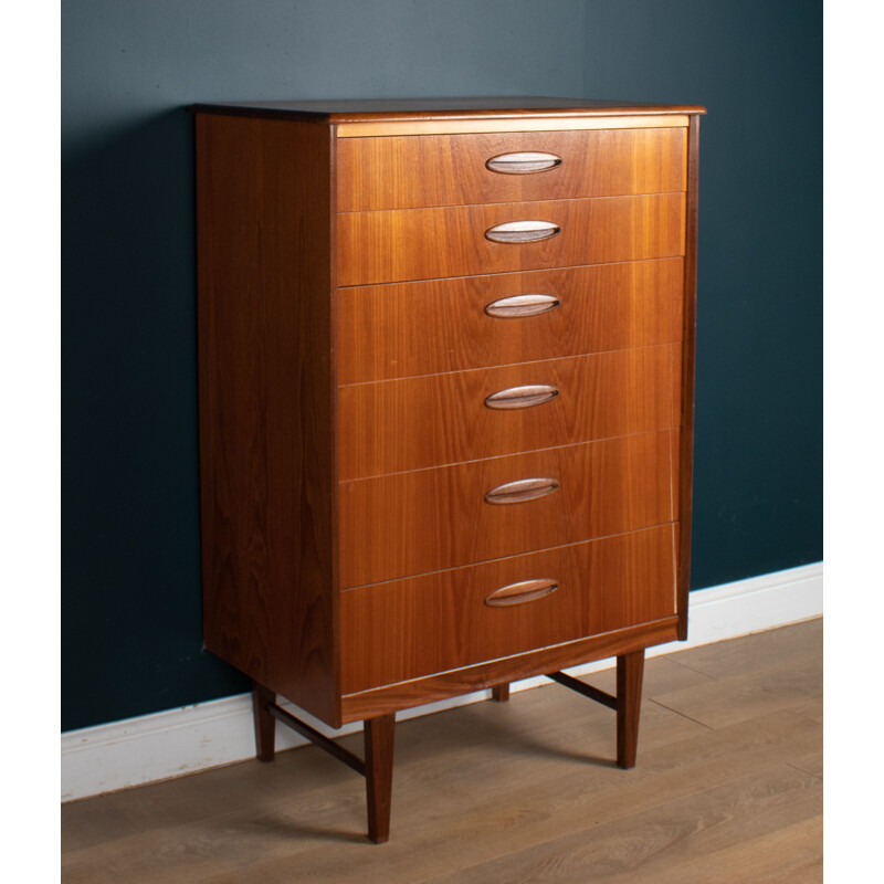 Mid century teak chest of drawers by Homeworthy, 1960s