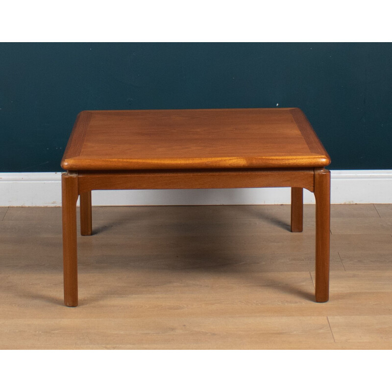 Square vintage teak coffee table by Nathan, 1960