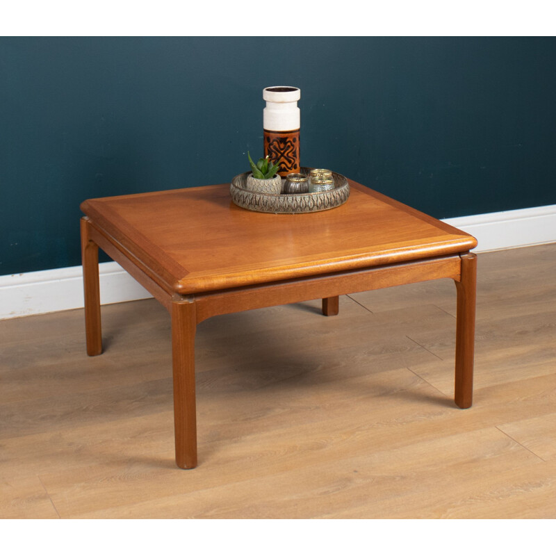 Square vintage teak coffee table by Nathan, 1960