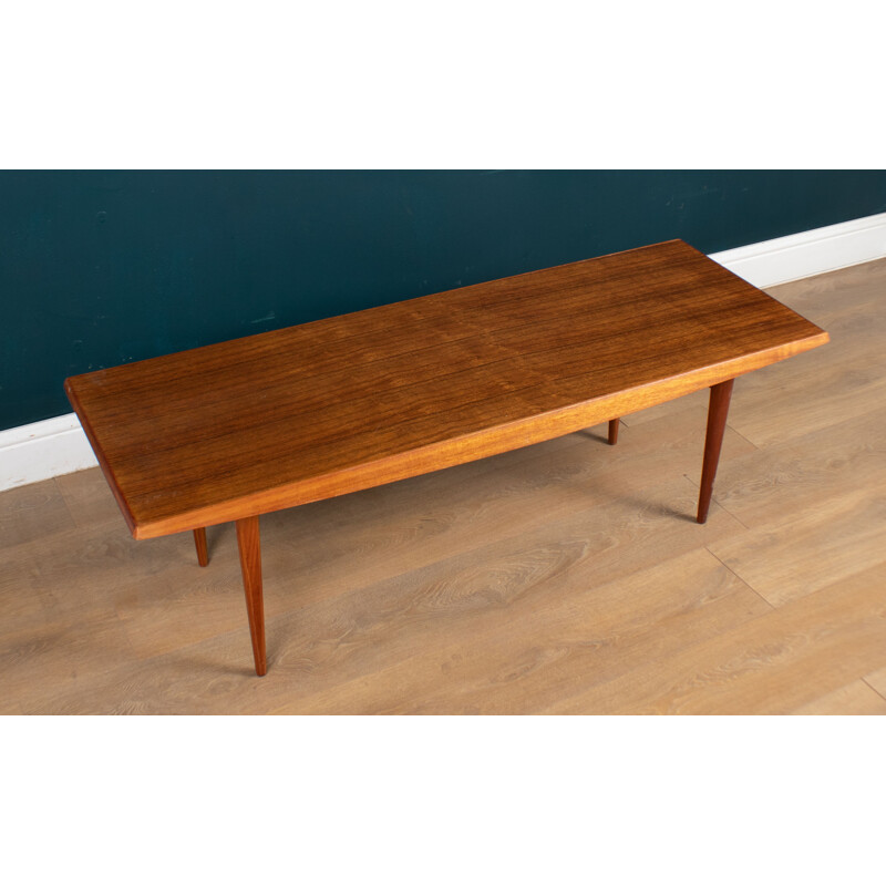 Vintage teak and walnut coffee table by Gordon Russell, London 1960