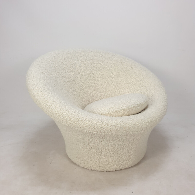 Vintage paddestoelvormige fauteuil en voetenbank van Pierre Paulin voor Artifort, 1960