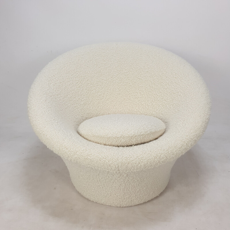 Vintage paddestoelvormige fauteuil en voetenbank van Pierre Paulin voor Artifort, 1960