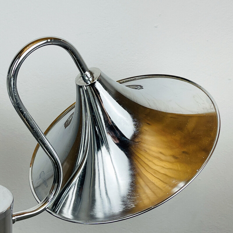 Lampada a sospensione vintage in argento, Italia 1970