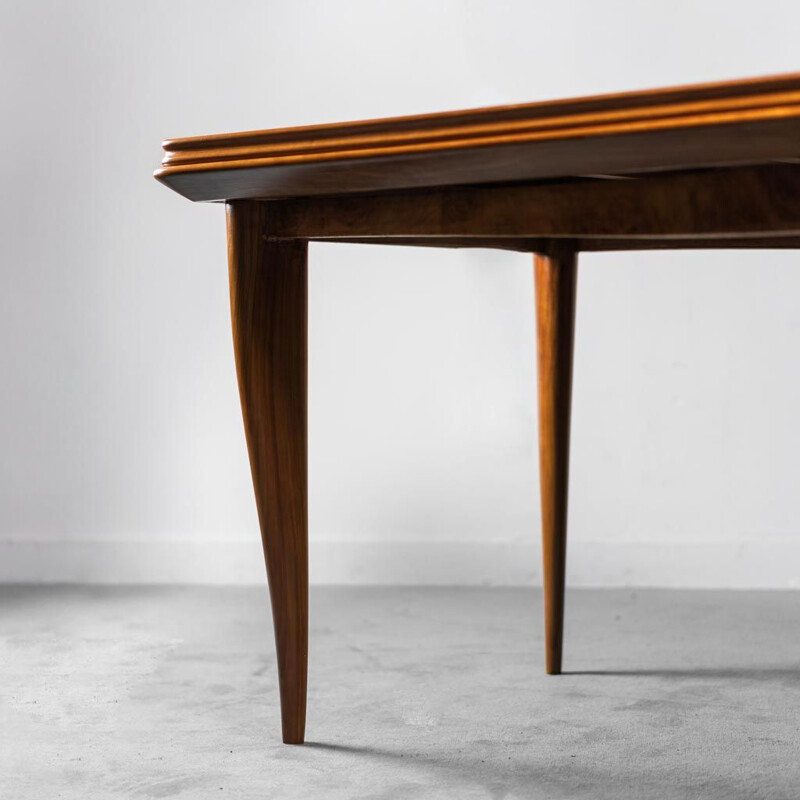 Vintage mahogany and glass dining table, 1950s