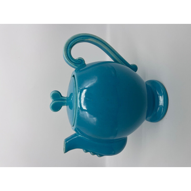 Vintage teapot with milk jug by Jean Pobery, 1930