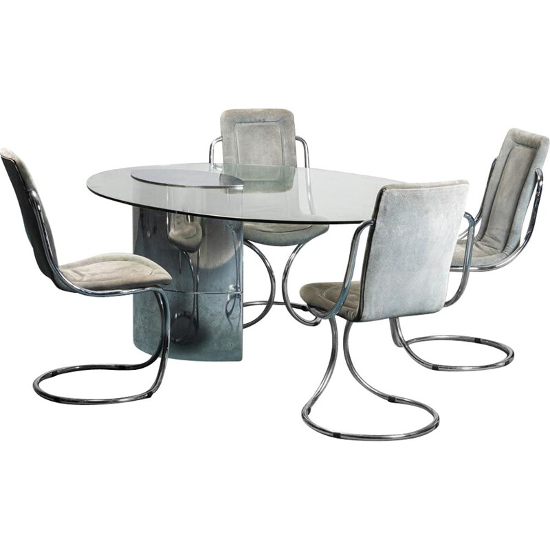 Vintage dining set by Cini Boeri for Knoll International, 1970s