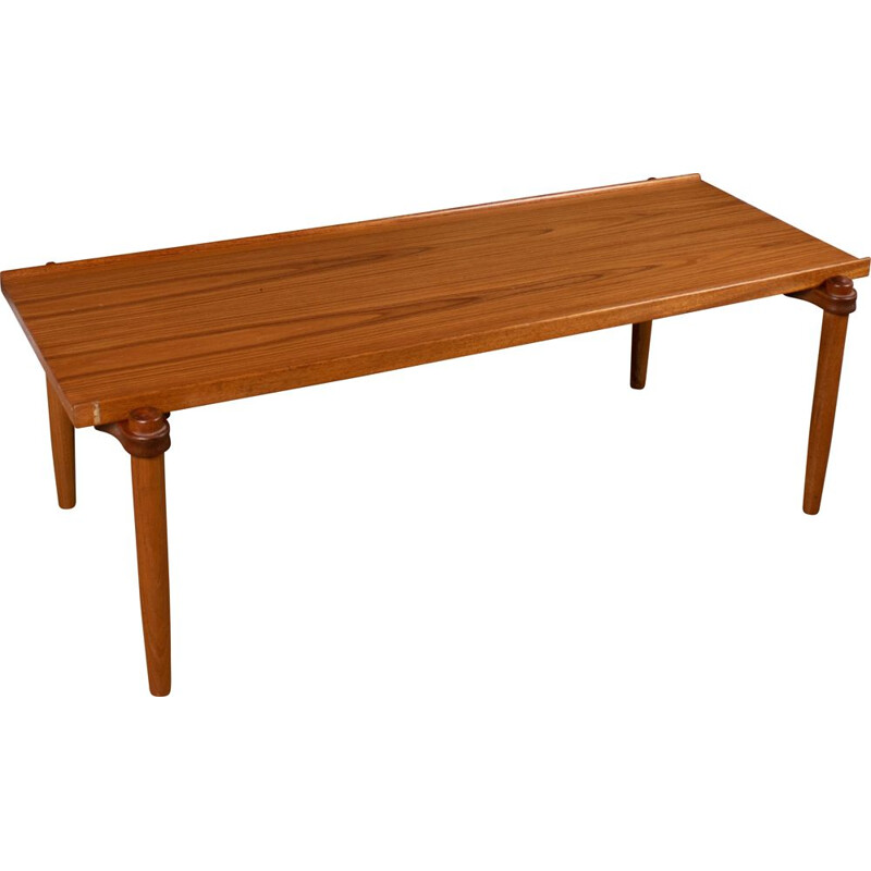 Vintage solid teak coffee table, 1960