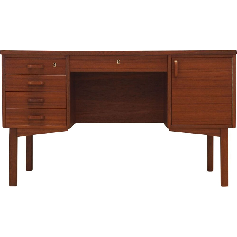 Vintage teakhouten bureau, Denemarken 1970