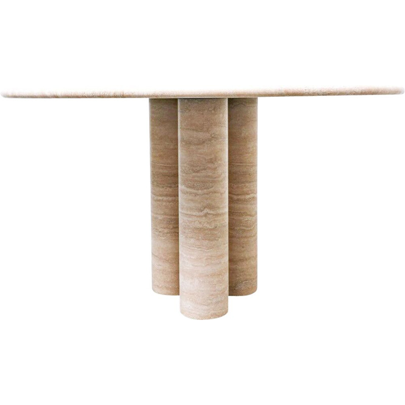 Vintage travertine dining table, Italy