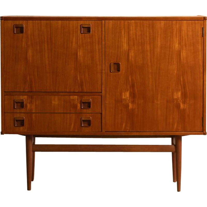 Vintage teak highboard with a flap, 1960