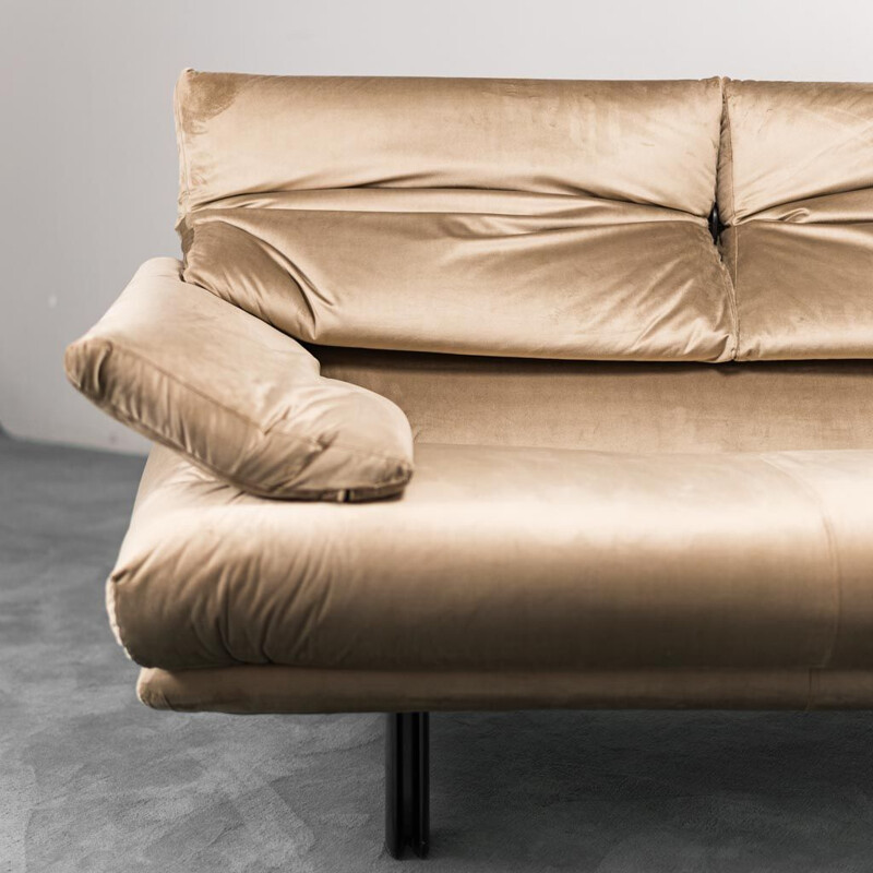 Vintage 2-seater sofa "Alanda" in metal by Paolo Piva for B & B Italia, 1970
