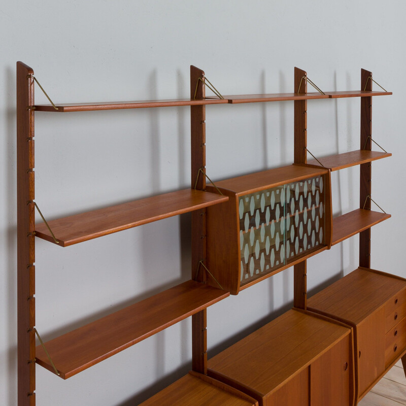 Scandinavian mid century Ergo three bay wall unit, Norway 1960s