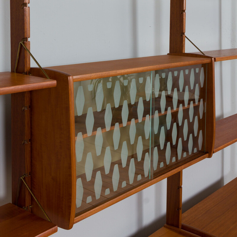 Scandinavian mid century Ergo three bay wall unit, Norway 1960s