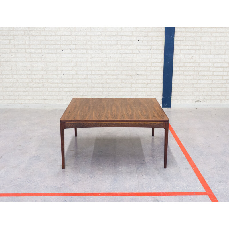 Table basse carrée AJ Iversen en palissandre, Ole WANSCHER - 1950
