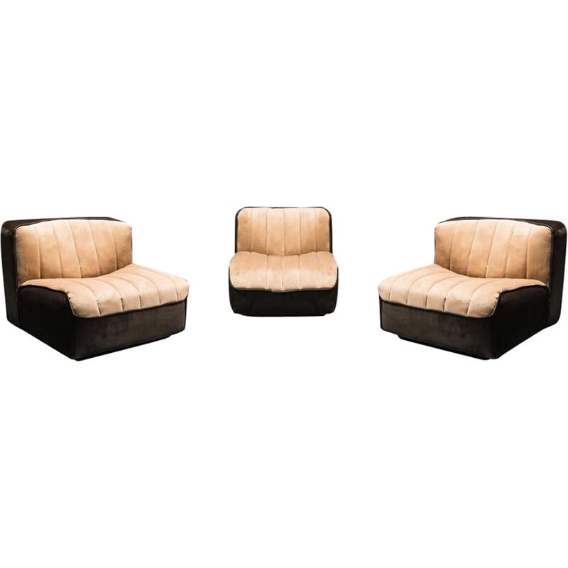Ensemble de 3 fauteuils modulaires vintage par Tito Agnoli pour Arflex, 1970