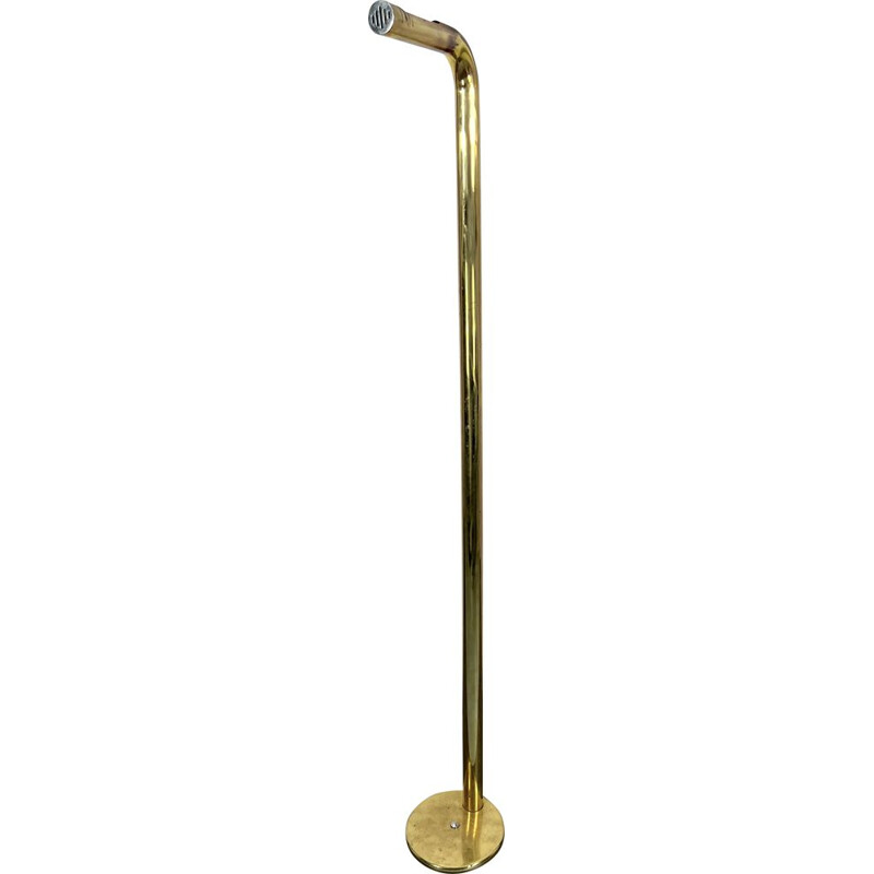 Vintage brass tube floor lamp, Italy 1970