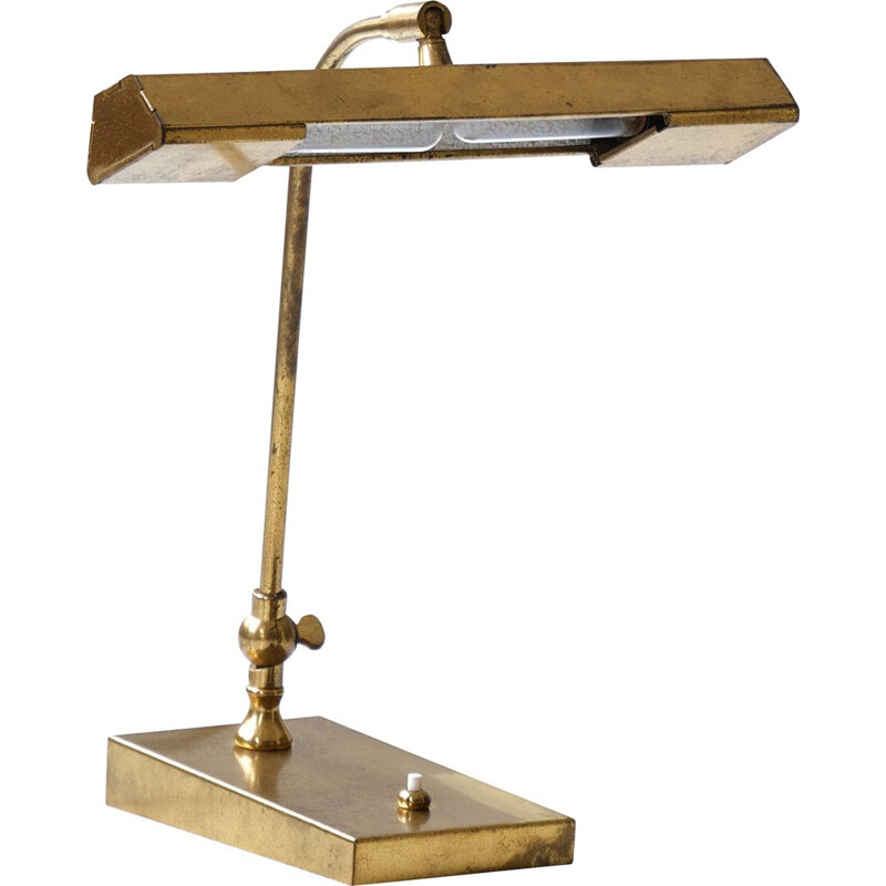 Lampe de table vintage italienne en laiton, 1950