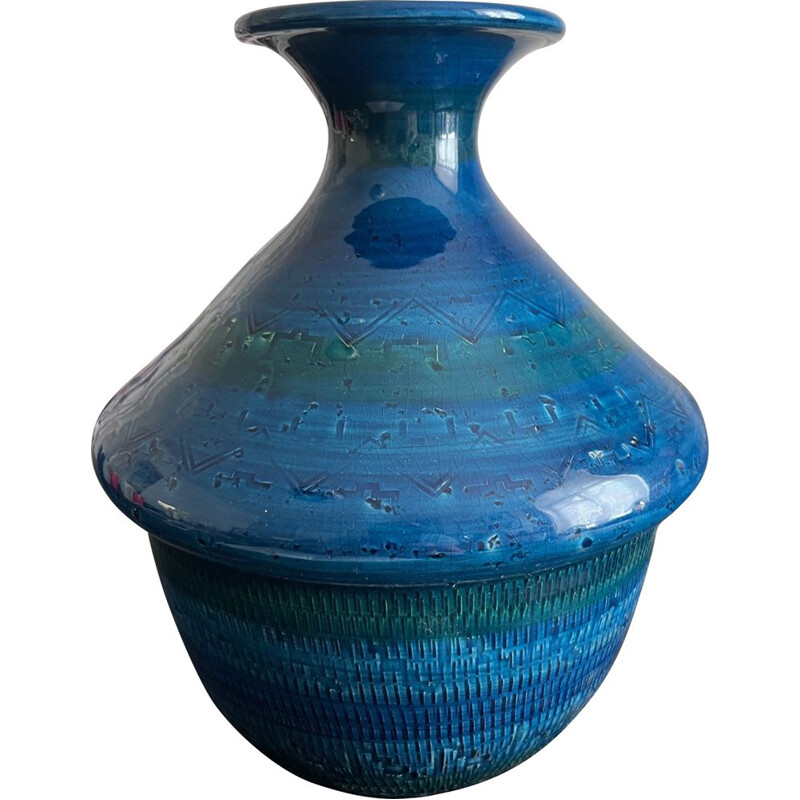 Jarrón vintage de cerámica Bitossi, 1970