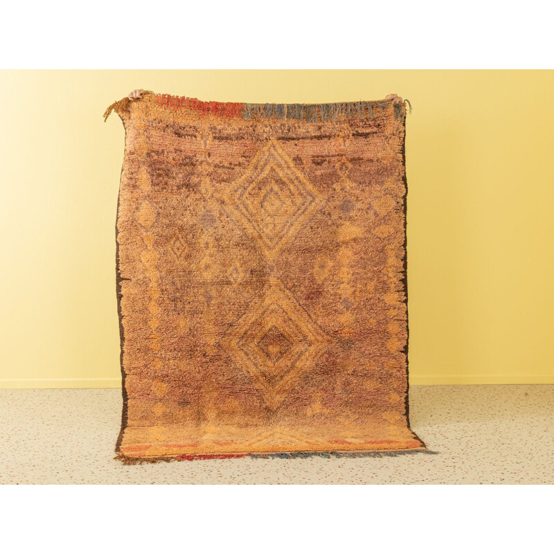 Rehamna vintage woolen Berber carpet by Haouz from Marrakech, Morocco