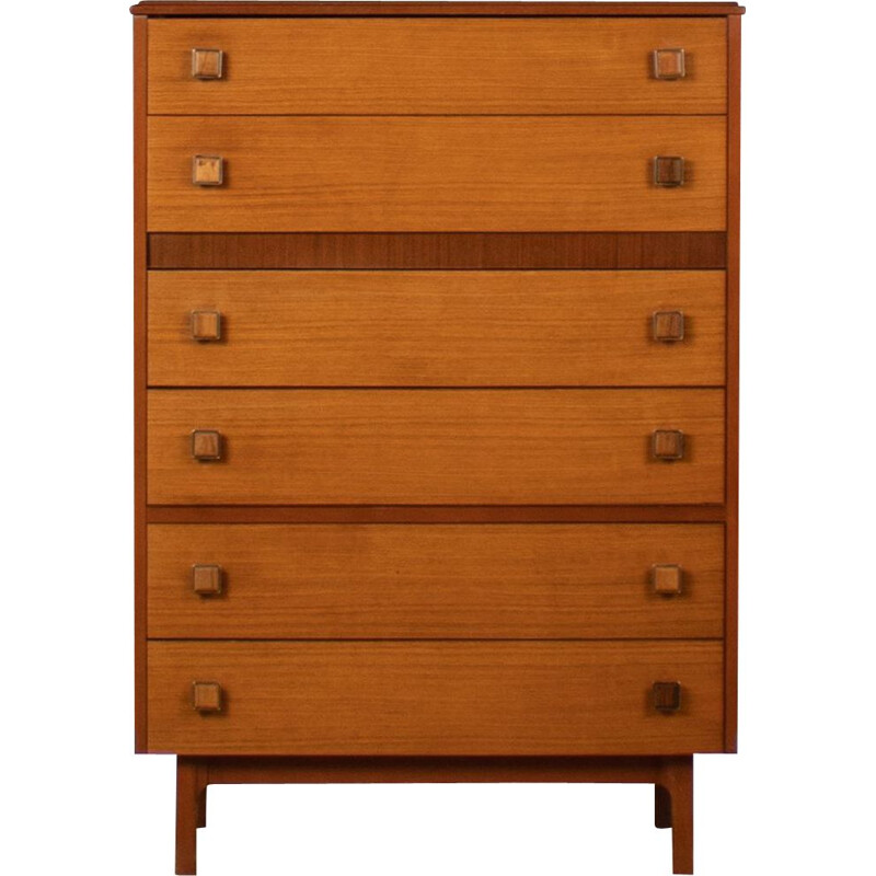 Vintage teak & afromosia chest of drawers by Homeworthy, 1960s