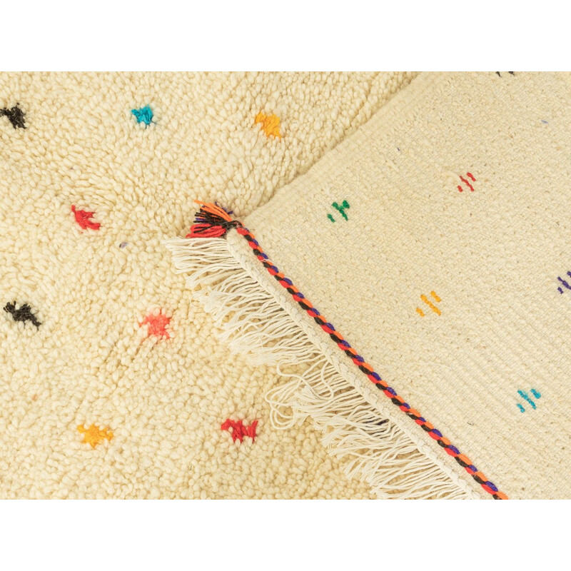 Vintage Berber carpet Happy Dots in wool, Morocco
