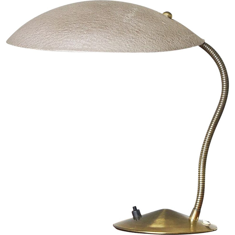 Vintage brass table lamp by Leclaire and Schäfer, Germany 1950