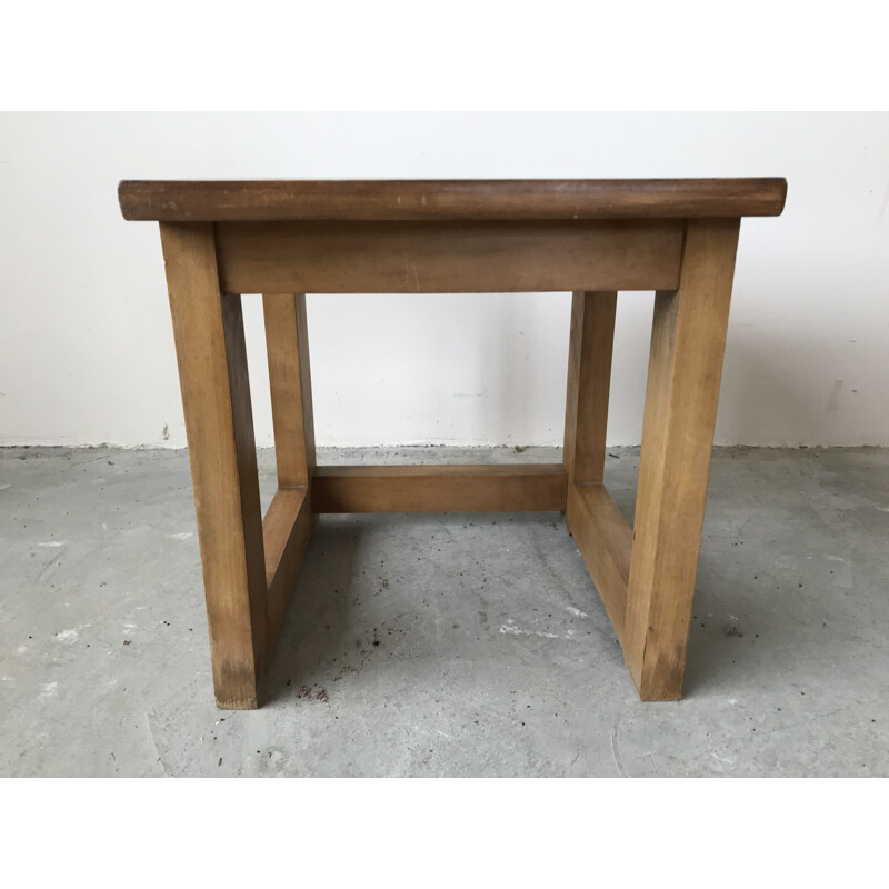 Pair of vintage solid wood side tables
