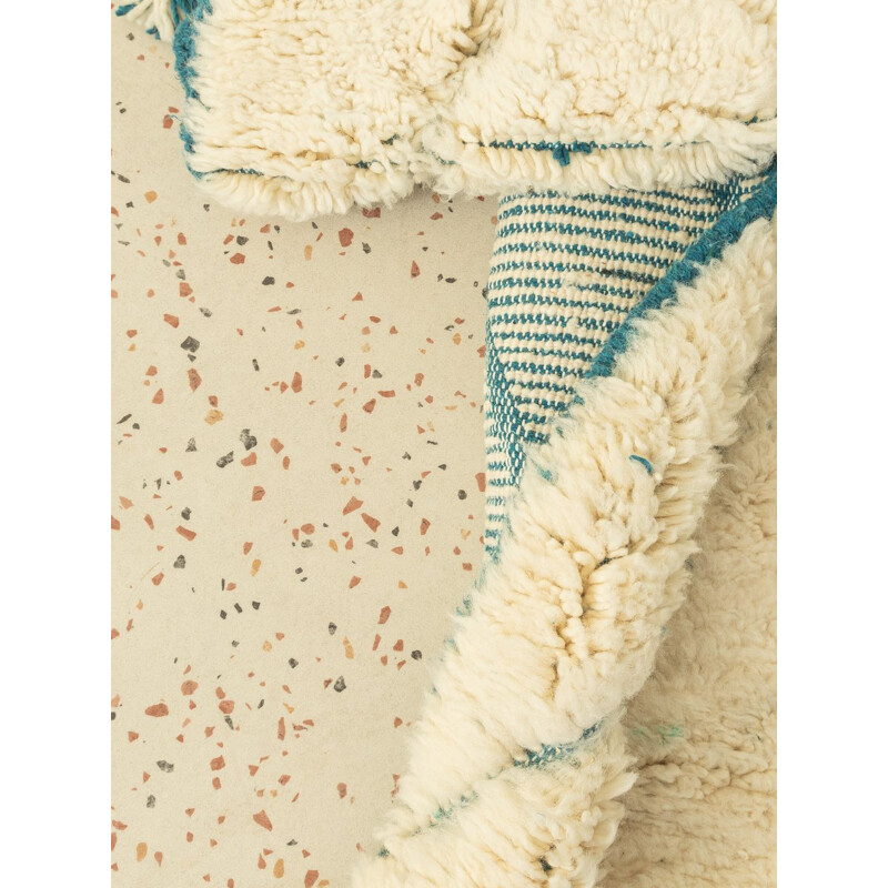 Diamante azul" alfombra bereber vintage de lana, Marruecos