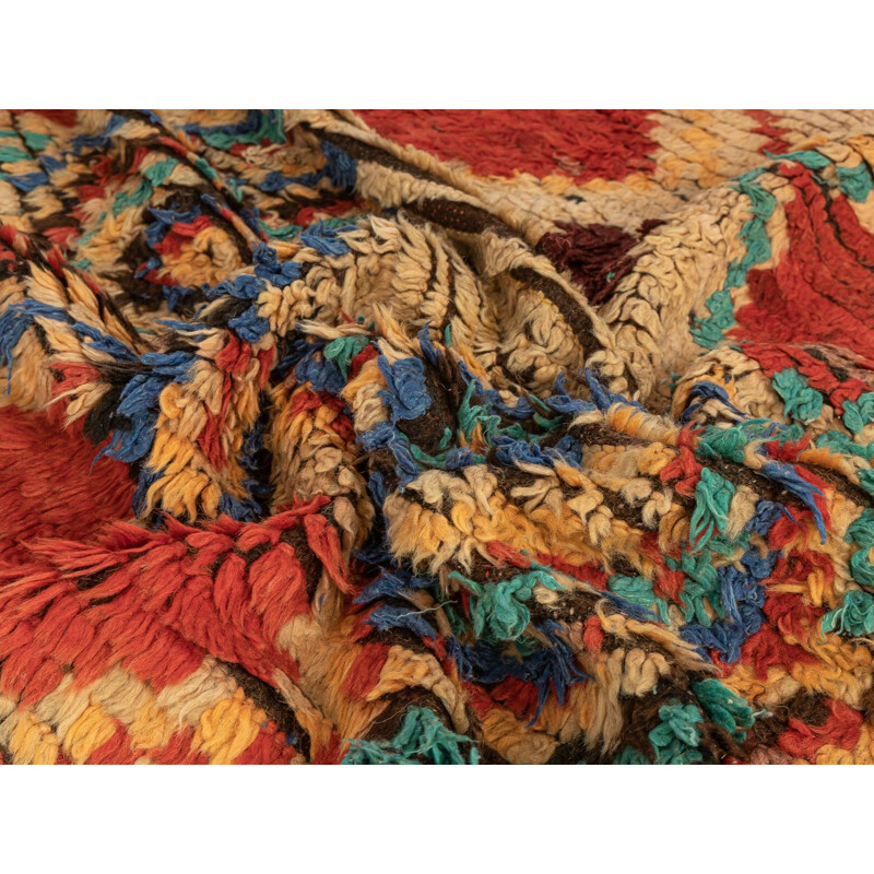 Azilal Berber tapijt, vintage wol, Marokko 1980