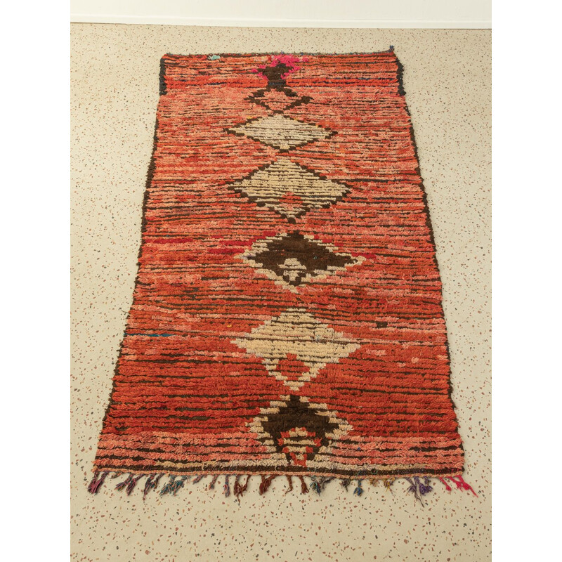 Rehamna vintage Berber carpet in wool, Morocco