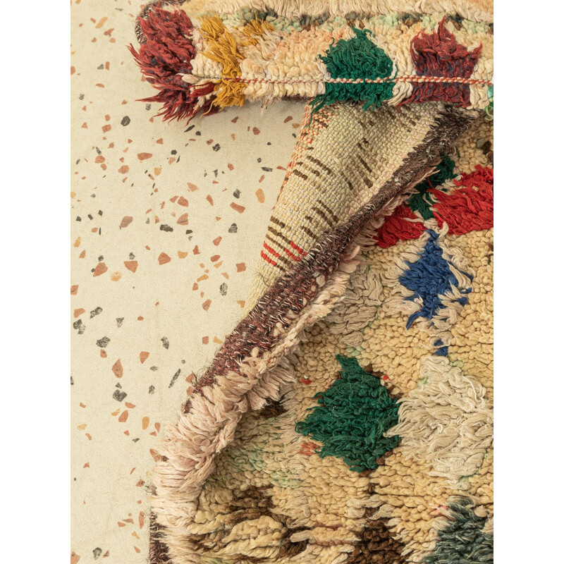 Vintage Berber carpet "Boujad" in wool, Morocco