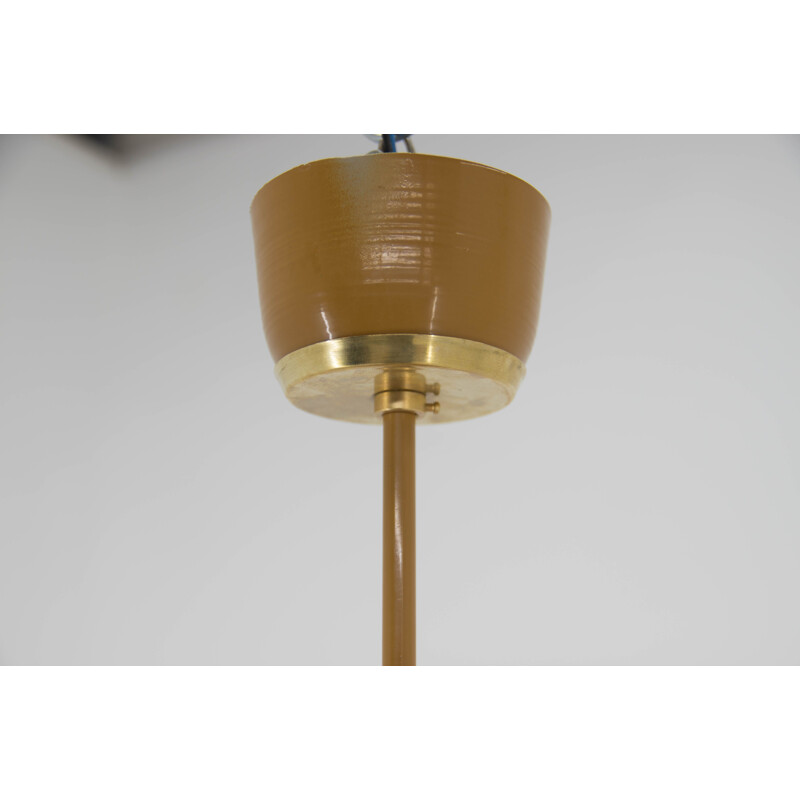 Vintage metal suspension lamp by Ludib Bratislava, Czechoslovakia 1960