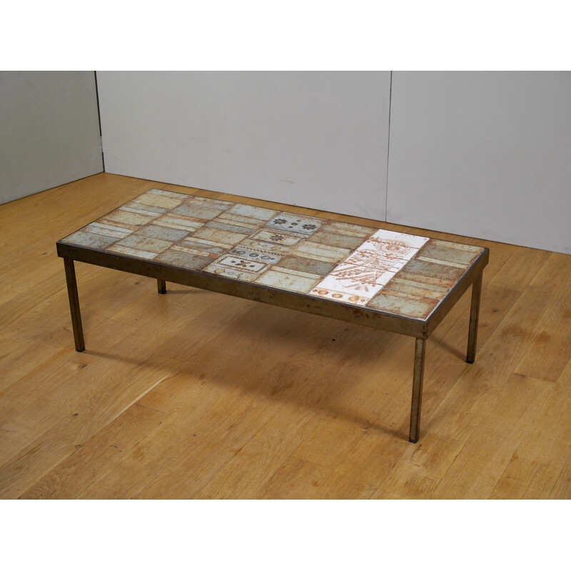 Vallauris ceramic coffee table, Roger CAPRON - 1950s