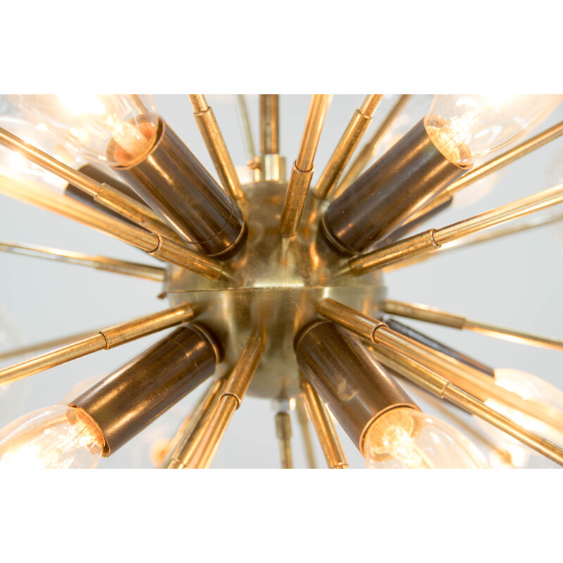 Vintage Dandelion Sputnik chandelier by Kamenicky Senov, 1970