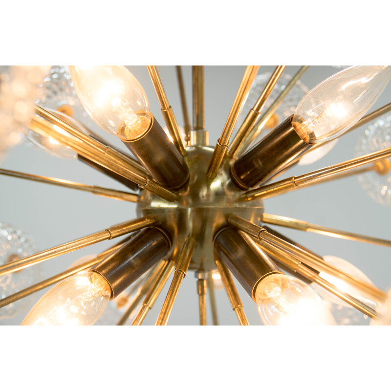 Vintage Dandelion Sputnik chandelier by Kamenicky Senov, 1970