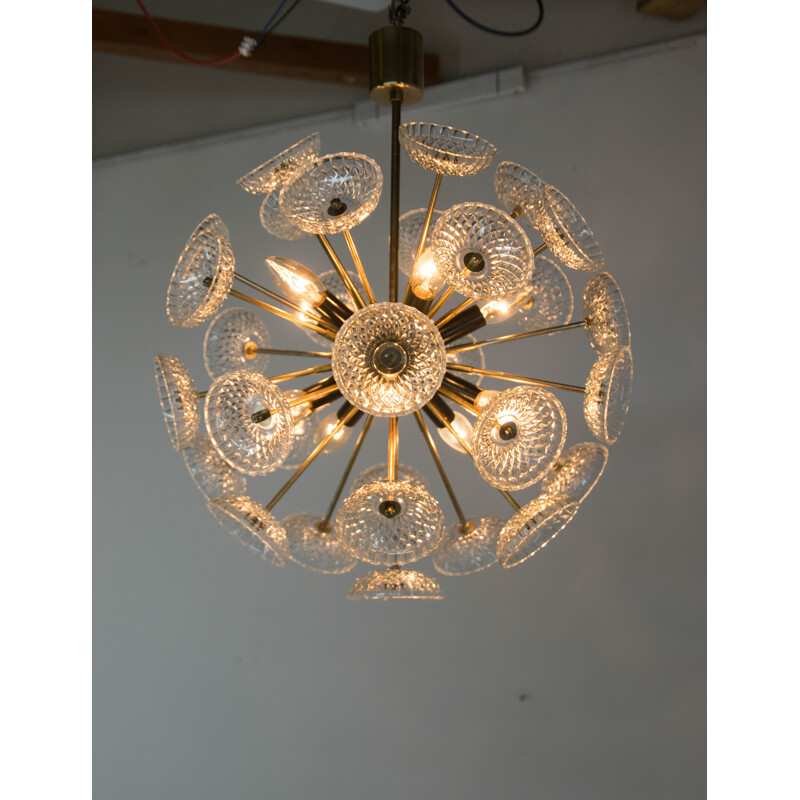 Lampadario vintage Dandelion Sputnik di Kamenicky Senov, 1970