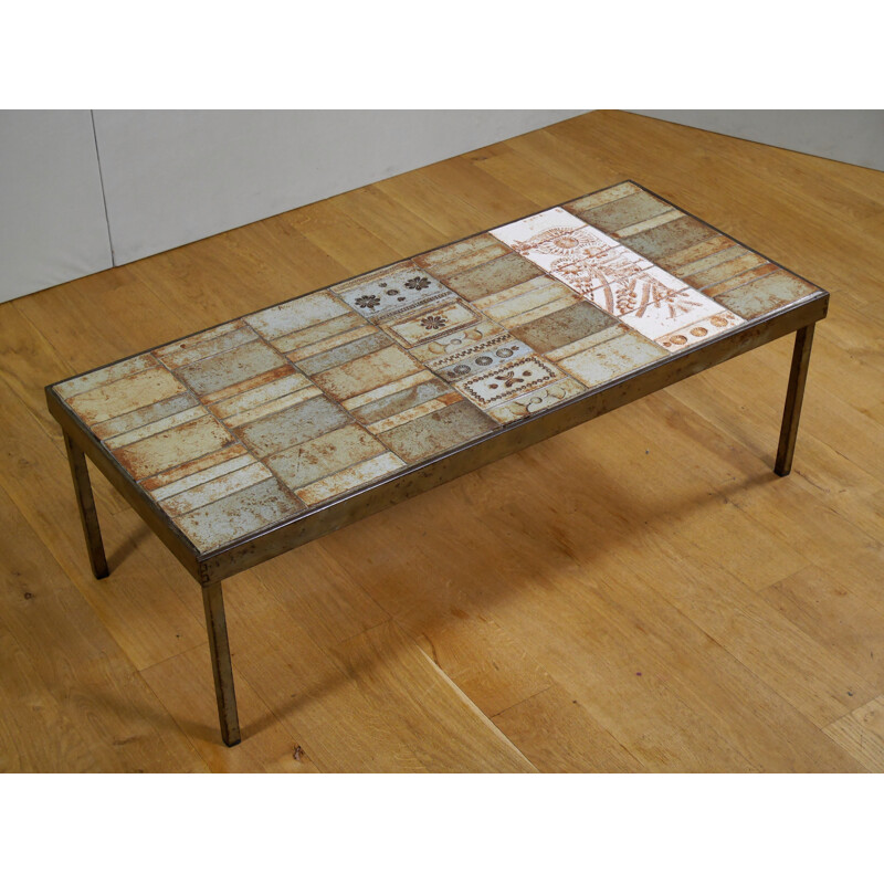 Vallauris ceramic coffee table, Roger CAPRON - 1950s