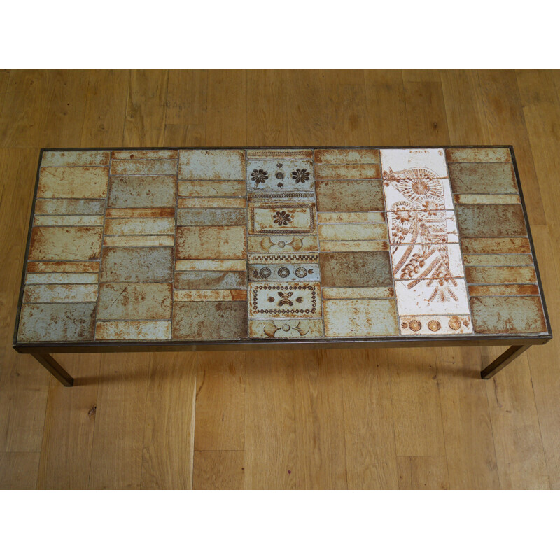 Vallauris ceramic coffee table, Roger CAPRON - 1950s