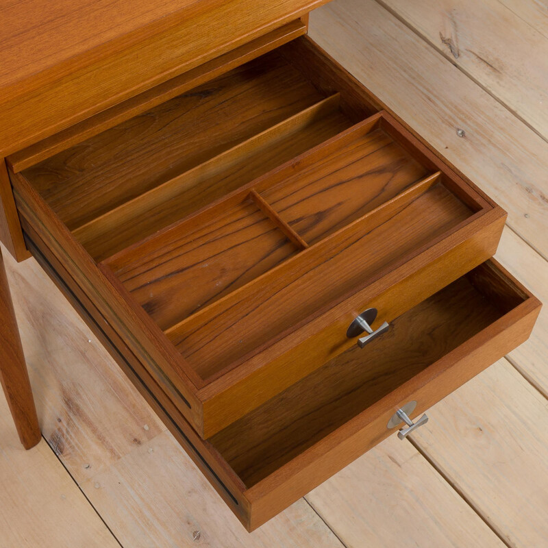 Vintage teak Diplomat desk by Finn Juhl, France 1958