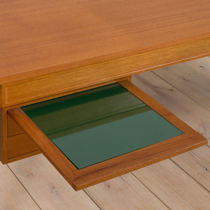 Vintage teak Diplomat desk by Finn Juhl, France 1958